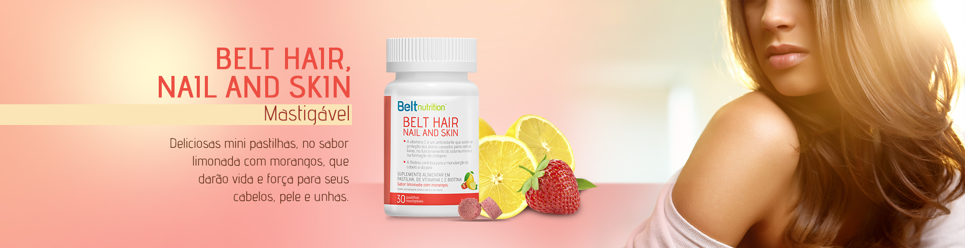 Belt Hair, Nail ad Skin Pastilhas Mastigáveis