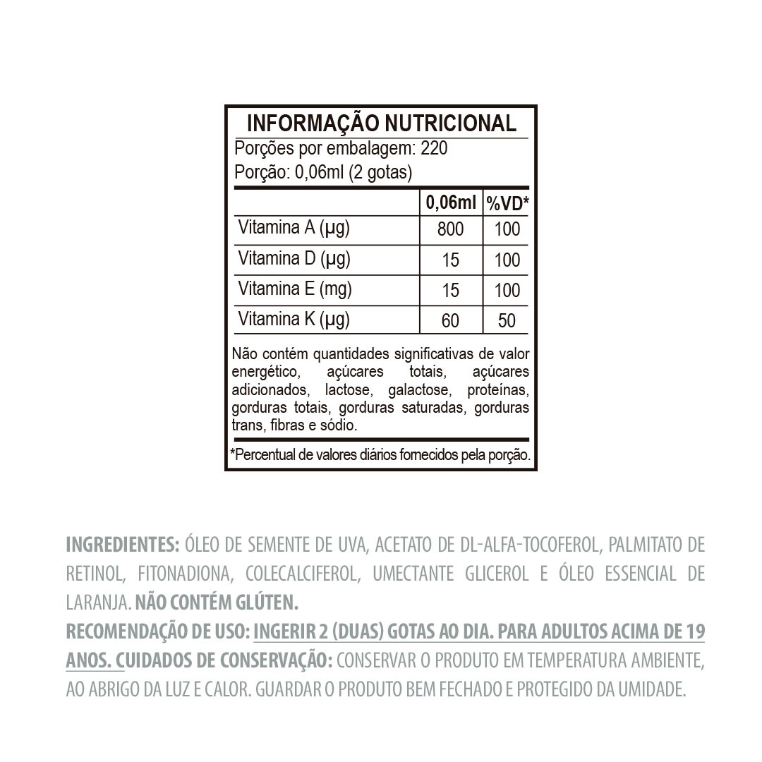 Tabela Nutricional Blend ADEK Bariatric