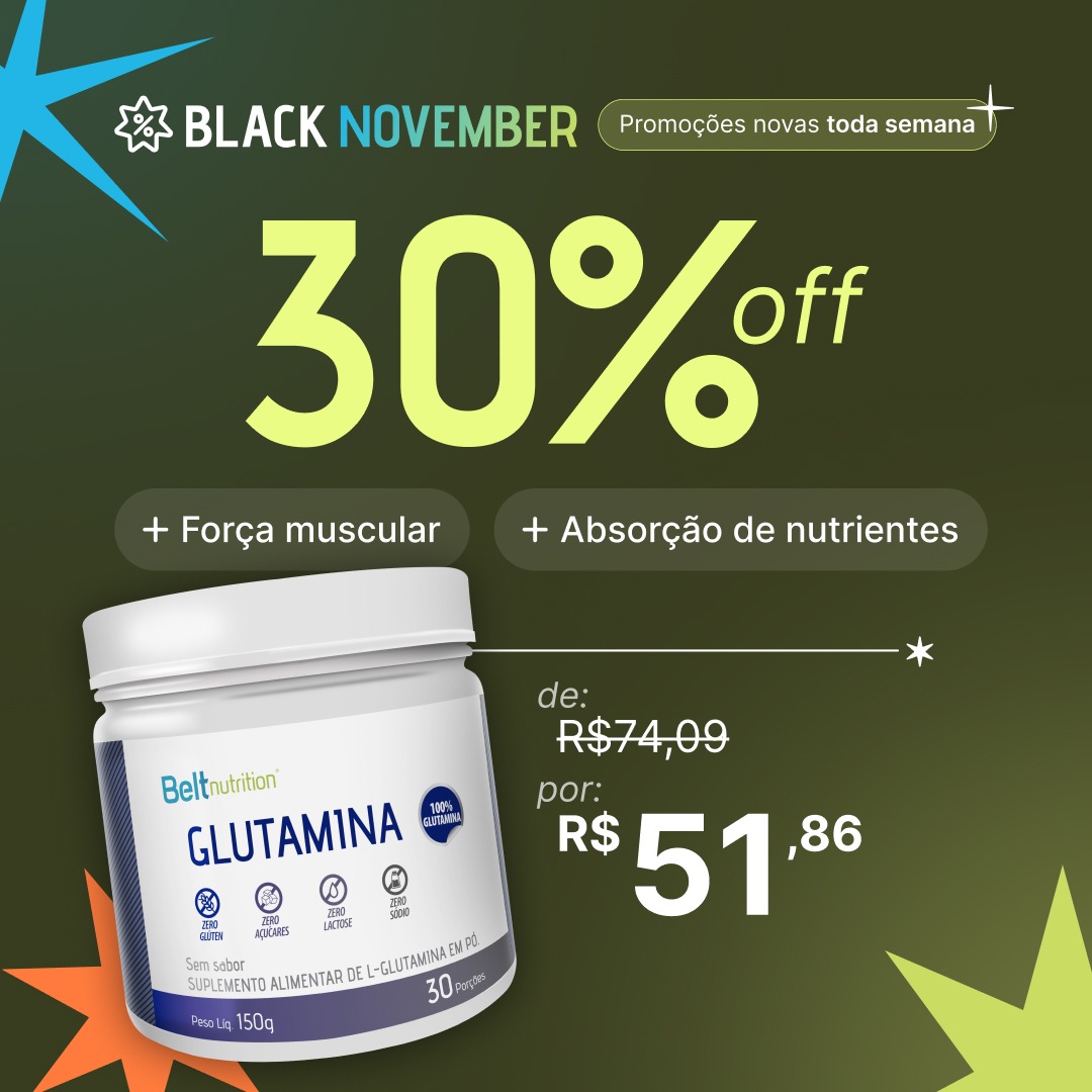 Glutamina em Oferta Black Friday