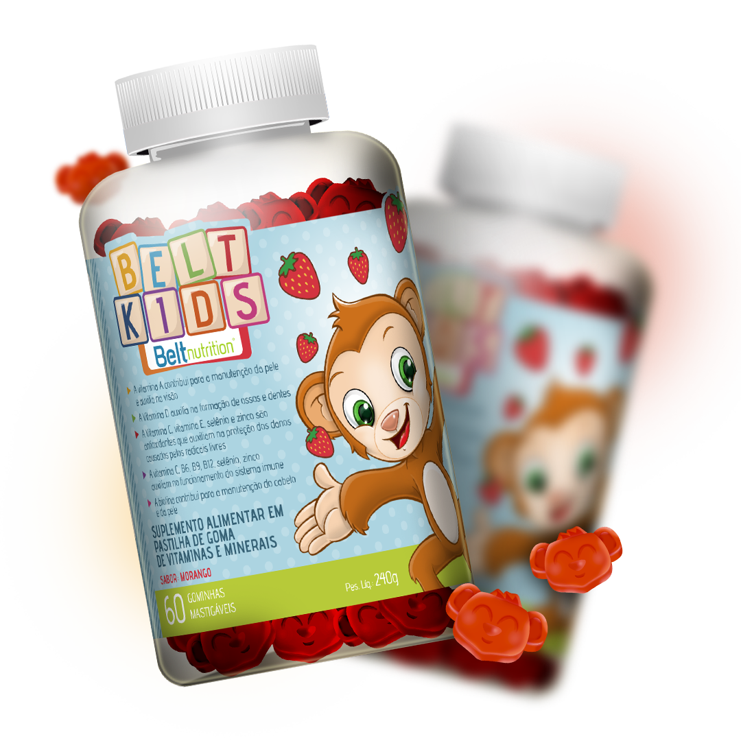 Vitaminas para Crianças - Belt Kids Sabor Morango