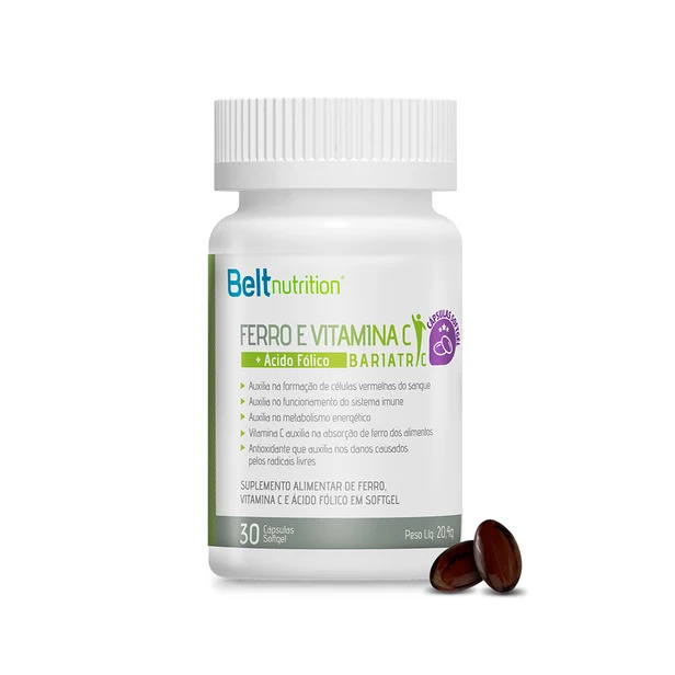 Suplemento Vitamínico Ferro Vitamina C Ácido Fólico Bariátrico