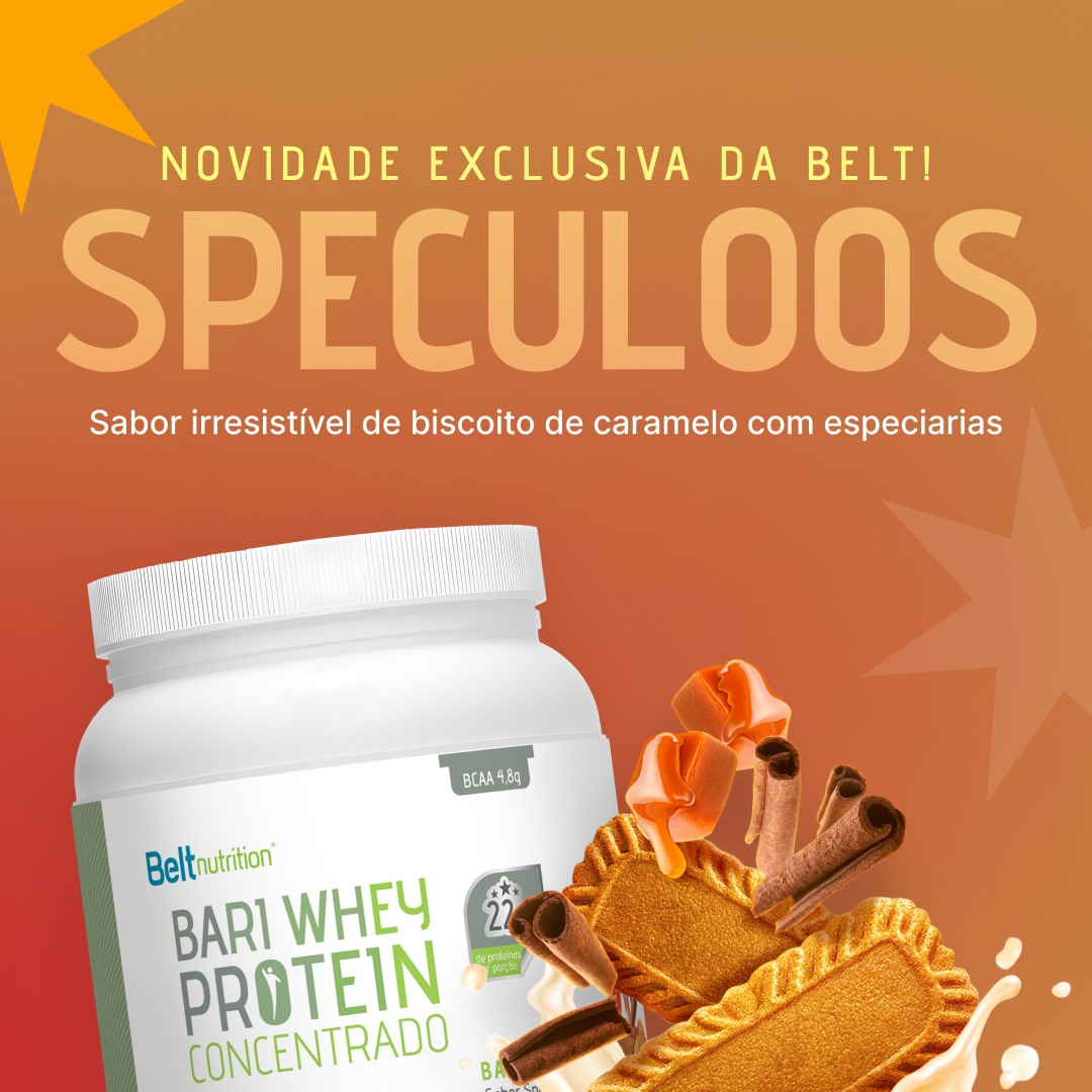 Whey Protein Concentrado Sabor Speculoos - Biscoito de Caramelo com Especiarias
