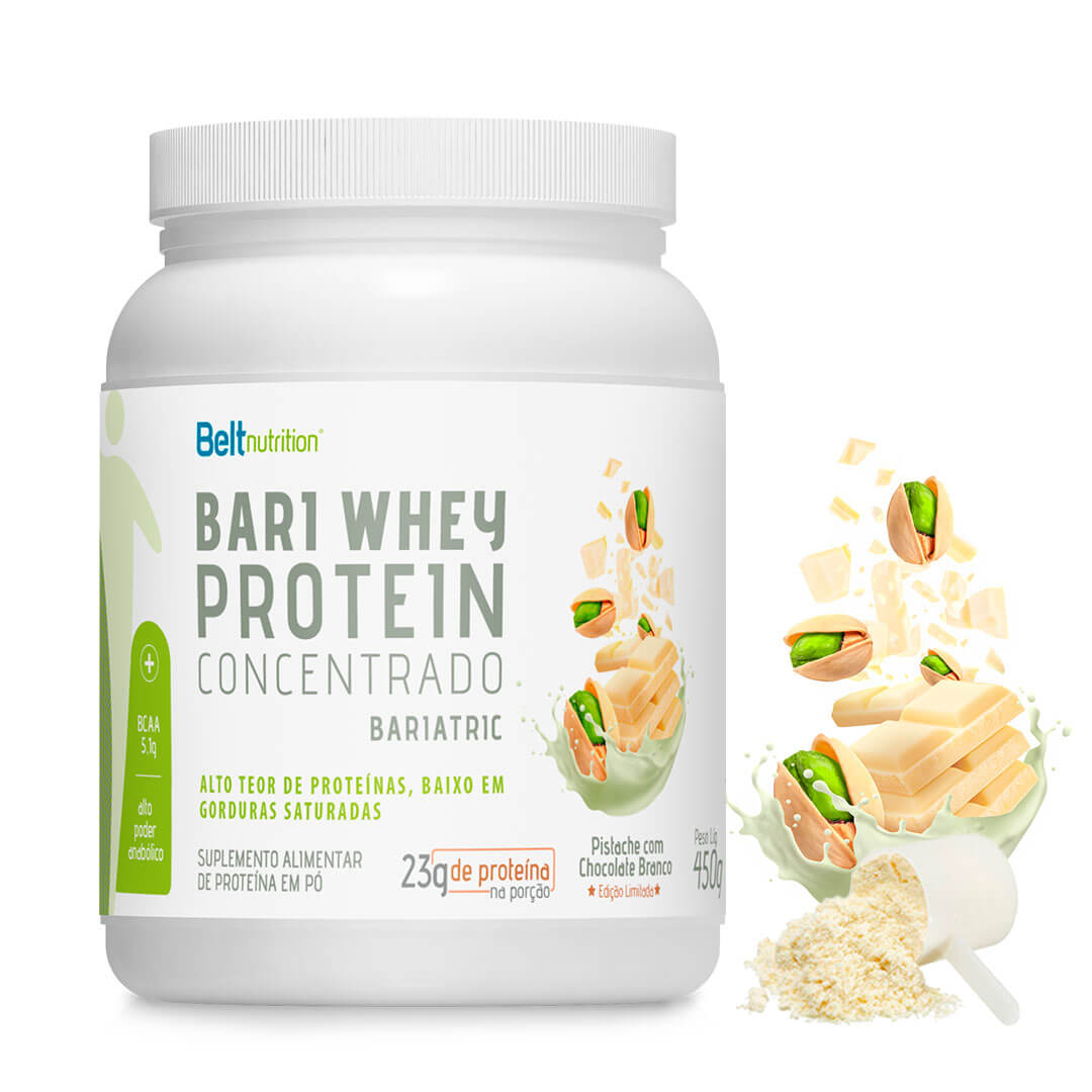 Bari Whey Protein Concentrado sabor Pistache com Chocolate Branco
